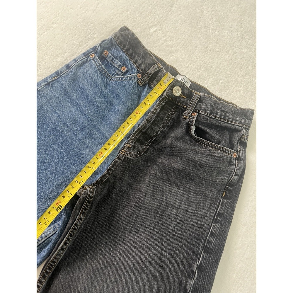 BDG Urban Outfitters Two Tone Color-block Straight Leg Denim Jeans Black Blue 26 - Picture 7 of 10